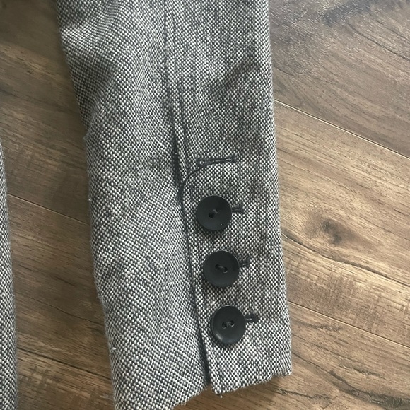 Guess Gray Herringbone Belted Trench Coat Women’s M Classic Fall Winter Jacket - Picture 6 of 6